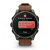Смарт годинник Garmin Fenix ​​8 Pro Amoled 47 мм Sapphire Titanium Carbon Gray DLC із каштановим шкіряним ремінцем (010-03198-40)