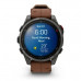 Смарт годинник Garmin Fenix ​​8 Pro Amoled 47 мм Sapphire Titanium Carbon Gray DLC із каштановим шкіряним ремінцем (010-03198-40)