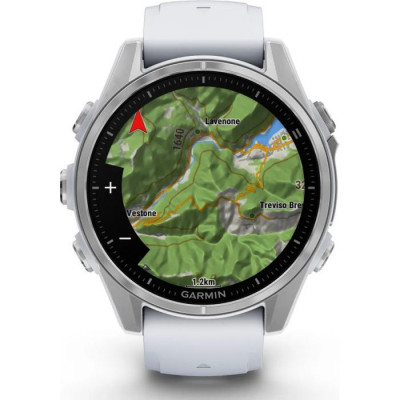 Смарт часы Garmin Fenix 8 43mm AMOLED Silver with Whitestone Silicone Band (010-02903-00)
