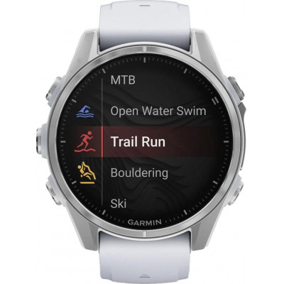 Смарт часы Garmin Fenix 8 43mm AMOLED Silver with Whitestone Silicone Band (010-02903-00)