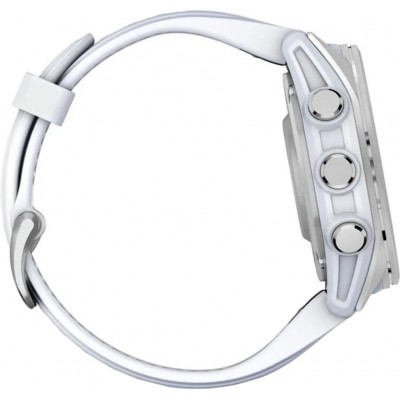 Смарт часы Garmin Fenix 8 43mm AMOLED Silver with Whitestone Silicone Band (010-02903-00)