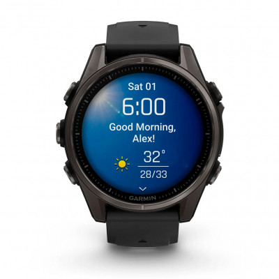 Смарт годинник Garmin Fenix 8 43mm AMOLED Sapphire Carbon Gray DLC Tit. з Black/Pebble Gray S. Band (010-02903-21) Смарт годинник Garmin Fenix 8 43mm AMOLED Sapphire Carbon Gray DLC Tit. з Black/Pebble Gray S. Band (010-02903-21)