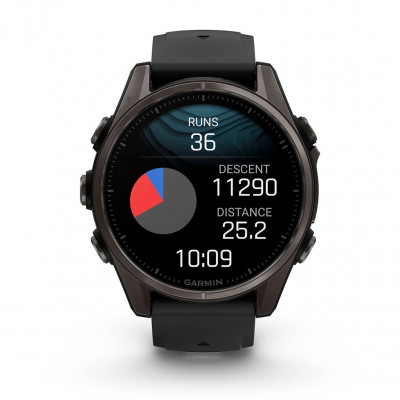 Смарт годинник Garmin Fenix 8 43mm AMOLED Sapphire Carbon Gray DLC Tit. з Black/Pebble Gray S. Band (010-02903-21) Смарт годинник Garmin Fenix 8 43mm AMOLED Sapphire Carbon Gray DLC Tit. з Black/Pebble Gray S. Band (010-02903-21)