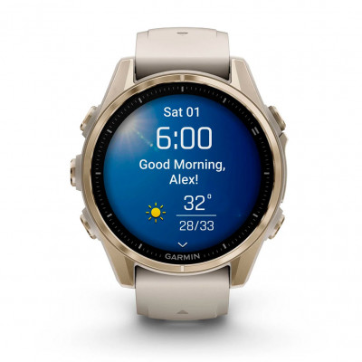 Смарт годинник Garmin Fenix 8 43mm AMOLED Sapphire Soft Gold with з Fog Gray/Dark Sandstone (010-02903-11) Смарт годинник Garmin Fenix 8 43mm AMOLED Sapphire Soft Gold with з Fog Gray/Dark Sandstone (010-02903-11)