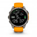 Смарт годинник Garmin Fenix 8 Amoled 47 мм Sapphire Titanium with Orange Silicone Band (010-02904-11)