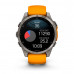 Смарт годинник Garmin Fenix 8 Amoled 47 мм Sapphire Titanium with Orange Silicone Band (010-02904-11)