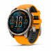 Смарт годинник Garmin Fenix 8 Amoled 47 мм Sapphire Titanium with Orange Silicone Band (010-02904-11)