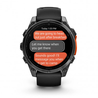 Смарт годинник Garmin Fenix 8 Amoled 47 мм Slate Gray with Black Silicone Band (010-02904-00)