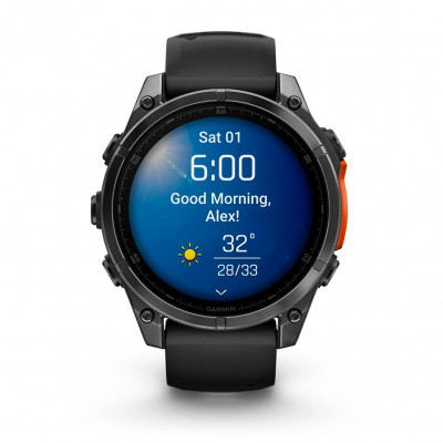 Смарт годинник Garmin Fenix 8 Amoled 47 мм Slate Gray with Black Silicone Band (010-02904-00)
