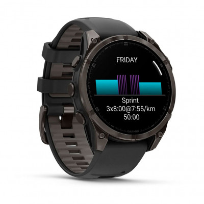 Смарт часы Garmin Fenix 8 Amoled 47 мм Sapphire Carbon Grey DLC Titanium with Black/Pebble Grey Silicone Band (010-02904-21) Смарт часы Garmin Fenix 8 Amoled 47 мм Sapphire Carbon Grey DLC Titanium with Black/Pebble Grey Silicone Band (010-02904-21)