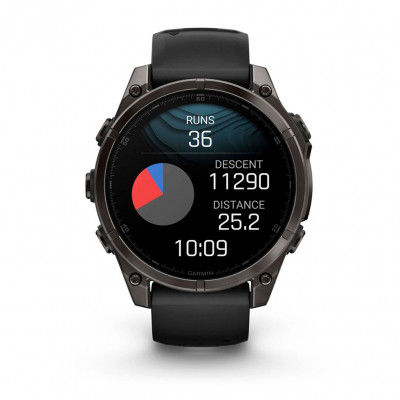 Смарт часы Garmin Fenix 8 Amoled 47 мм Sapphire Carbon Grey DLC Titanium with Black/Pebble Grey Silicone Band (010-02904-21) Смарт часы Garmin Fenix 8 Amoled 47 мм Sapphire Carbon Grey DLC Titanium with Black/Pebble Grey Silicone Band (010-02904-21)