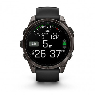 Смарт часы Garmin Fenix 8 Amoled 47 мм Sapphire Carbon Grey DLC Titanium with Black/Pebble Grey Silicone Band (010-02904-21) Смарт часы Garmin Fenix 8 Amoled 47 мм Sapphire Carbon Grey DLC Titanium with Black/Pebble Grey Silicone Band (010-02904-21)