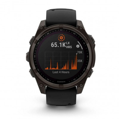 Смарт годинник Garmin Fenix 8 Solar 47 мм Sapphire Carbon Grey DLC titanium with Black and Pebble Grey Silicone Band (010-02906-11) Смарт годинник Garmin Fenix 8 Solar 47 мм Sapphire Carbon Grey DLC titanium with Black and Pebble Grey Silicone Band (010-02906-11)