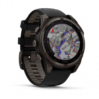 Смарт годинник Garmin Fenix 8 Solar 47 мм Sapphire Carbon Grey DLC titanium with Black and Pebble Grey Silicone Band (010-02906-11) Смарт годинник Garmin Fenix 8 Solar 47 мм Sapphire Carbon Grey DLC titanium with Black and Pebble Grey Silicone Band (010-02906-11)