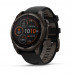 Смарт годинник Garmin Fenix 8 Solar 47 мм Sapphire Carbon Grey DLC titanium with Black and Pebble Grey Silicone Band (010-02906-11)