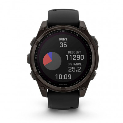 Смарт годинник Garmin Fenix 8 Solar 47 мм Sapphire Carbon Grey DLC titanium with Black and Pebble Grey Silicone Band (010-02906-11) Смарт годинник Garmin Fenix 8 Solar 47 мм Sapphire Carbon Grey DLC titanium with Black and Pebble Grey Silicone Band (010-02906-11)