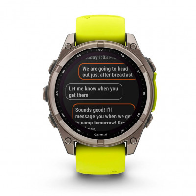 Смарт часы Garmin Fenix 8 Solar 47 мм Sapphire Titanium with Amp Yellow and Graphite Silicone Band (010-02906-21) Смарт часы Garmin Fenix 8 Solar 47 мм Sapphire Titanium with Amp Yellow and Graphite Silicone Band (010-02906-21)