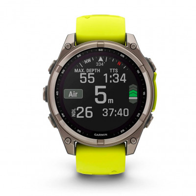 Смарт часы Garmin Fenix 8 Solar 47 мм Sapphire Titanium with Amp Yellow and Graphite Silicone Band (010-02906-21) Смарт часы Garmin Fenix 8 Solar 47 мм Sapphire Titanium with Amp Yellow and Graphite Silicone Band (010-02906-21)