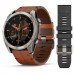 Смарт часы Fenix 8 51mm AMOLED Sapphire Titanium with Chestnut Leather Band (010-02905-40)