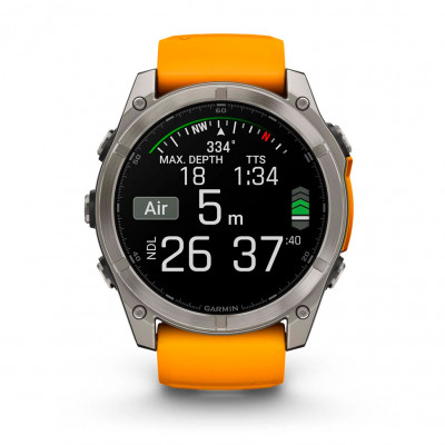 Смарт годинник Fenix 8 51mm AMOLED Sapphire Titanium with Spark orange/graphite silicone band (010-02905-11) Смарт годинник Fenix 8 51mm AMOLED Sapphire Titanium with Spark orange/graphite silicone band (010-02905-11)