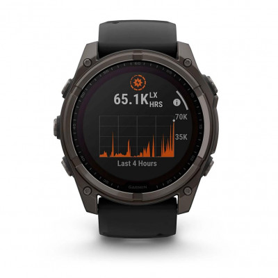 Смарт годинник Garmin Fenix 8 Solar 51 мм Sapphire Carbon Gray Dlc Titanium With Black and Pebble Gray Silicone Band (010-02907-11) Смарт годинник Garmin Fenix 8 Solar 51 мм Sapphire Carbon Gray Dlc Titanium With Black and Pebble Gray Silicone Band (010-02907-11)