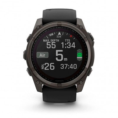 Смарт годинник Garmin Fenix 8 Solar 51 мм Sapphire Carbon Gray Dlc Titanium With Black and Pebble Gray Silicone Band (010-02907-11) Смарт годинник Garmin Fenix 8 Solar 51 мм Sapphire Carbon Gray Dlc Titanium With Black and Pebble Gray Silicone Band (010-02907-11)