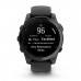 Смарт годинник Garmin Fenix E 47 мм AMOLED Slate Gray Steel with Black Silicone Band (010-03025-01)